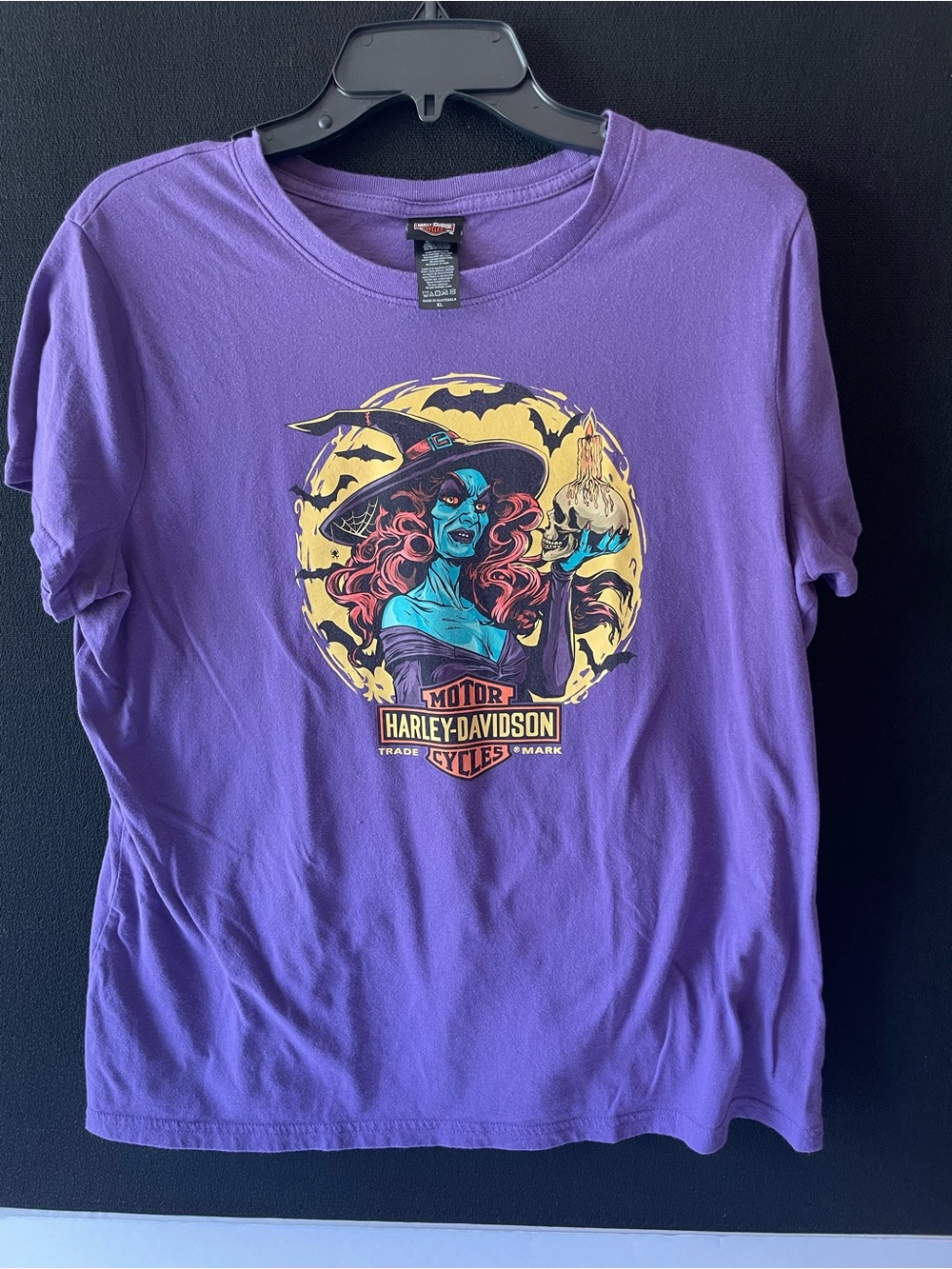 Seminole Harley-Davidson Women's Purple Graphic Tee - Witch Design